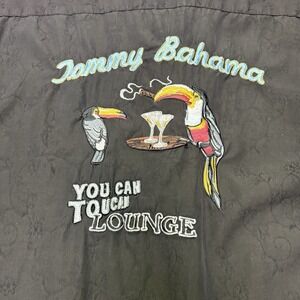 Tommy Bahama Mens XL 100% Silk *Toucan Lounge Embroidered Camp Shirt Loop Collar